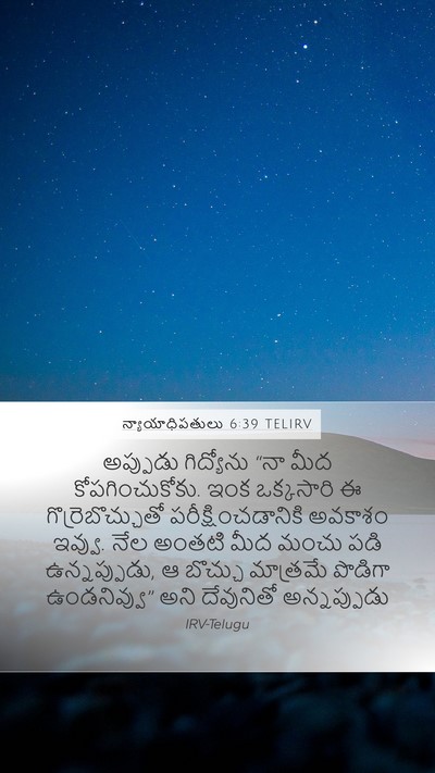 న్యాయాధిపతులు 6:39 TELIRV Bible Verse Image