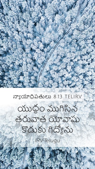 న్యాయాధిపతులు 8:13 TELIRV Mobile Phone Wallpaper - యుద్ధం ముగిసిన - Mobile Bible Verse Wallpaper