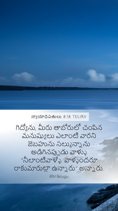 న్యాయాధిపతులు 8:18 TELIRV Bible Verse Image