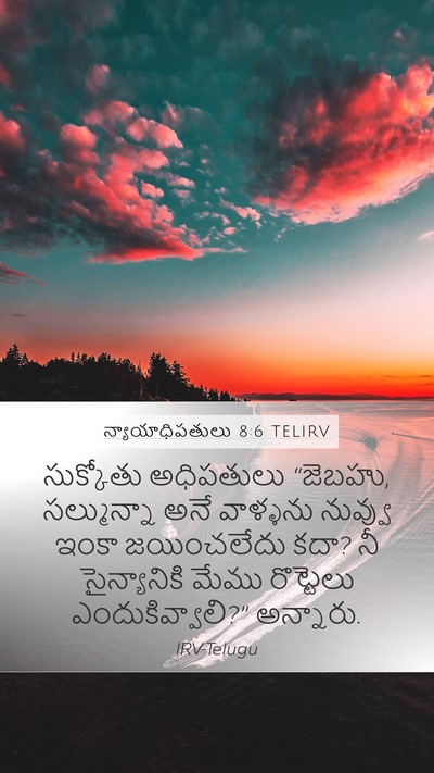 న్యాయాధిపతులు 8:6 TELIRV Bible Verse Image
