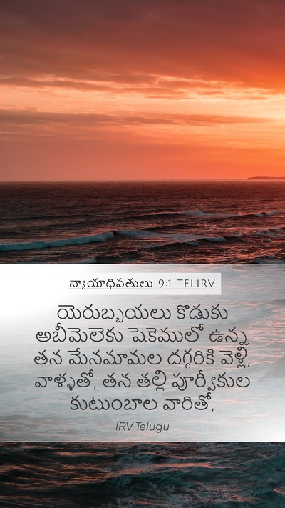 న్యాయాధిపతులు 9:1 TELIRV Bible Verse Image