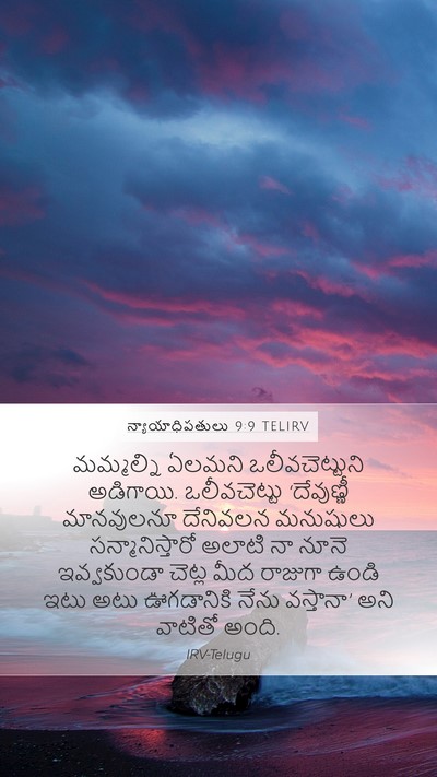 న్యాయాధిపతులు 9:9 TELIRV Mobile Phone Wallpaper - మమ్మల్ని ఏలమని - Mobile Bible Verse Wallpaper