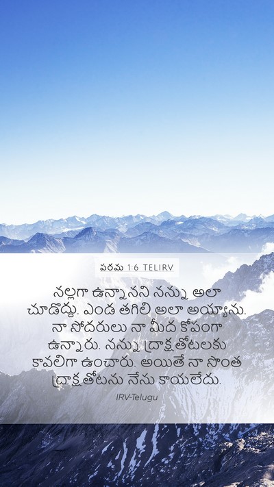 పరమ 1:6 TELIRV Bible Verse Image