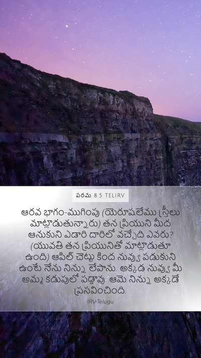 పరమ 8:5 TELIRV Mobile Phone Wallpaper - ఆరవ భాగం-ముగింపు - Mobile Bible Verse Wallpaper