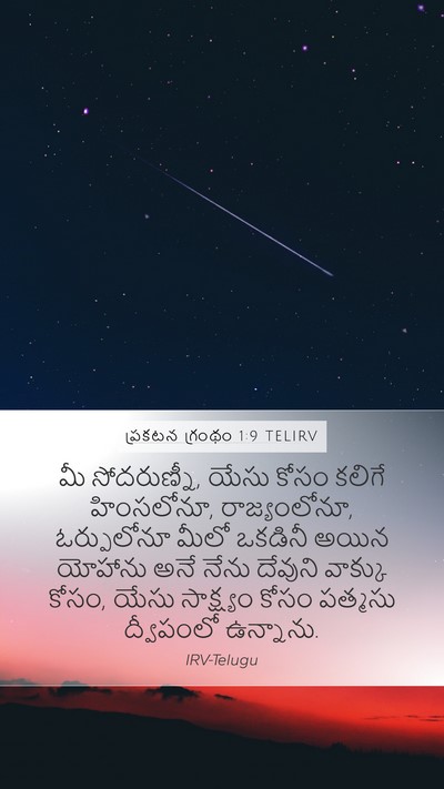 ప్రకటన గ్రంథం 1:9 TELIRV Bible Verse Image