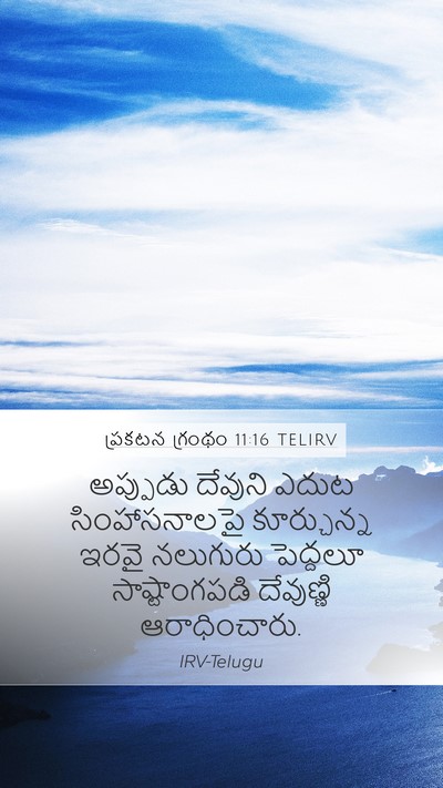 ప్రకటన గ్రంథం 11:16 TELIRV Bible Verse Image