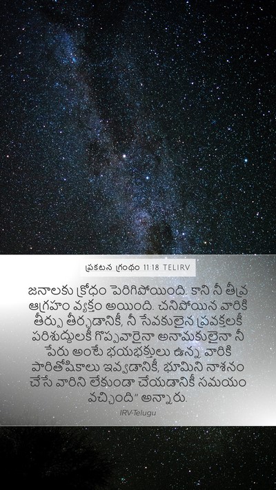ప్రకటన గ్రంథం 11:18 TELIRV Bible Verse Image