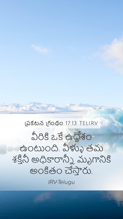 ప్రకటన గ్రంథం 17:13 TELIRV Bible Verse Image