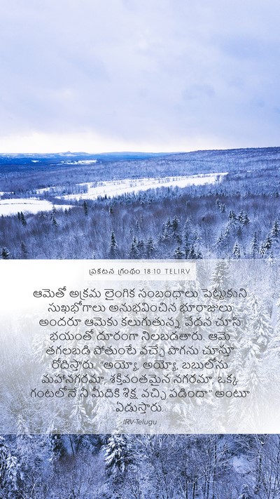 ప్రకటన గ్రంథం 18:10 TELIRV Bible Verse Image