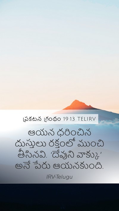 ప్రకటన గ్రంథం 19:13 TELIRV Bible Verse Image