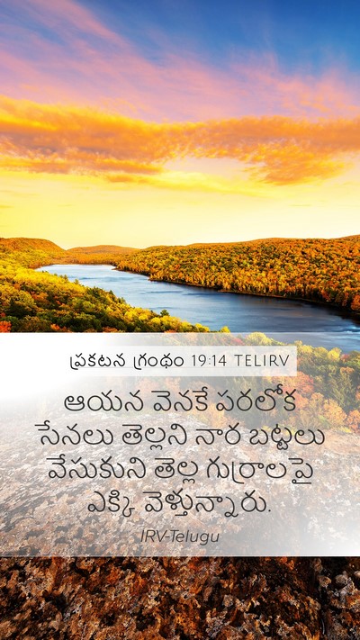 ప్రకటన గ్రంథం 19:14 TELIRV Bible Verse Image