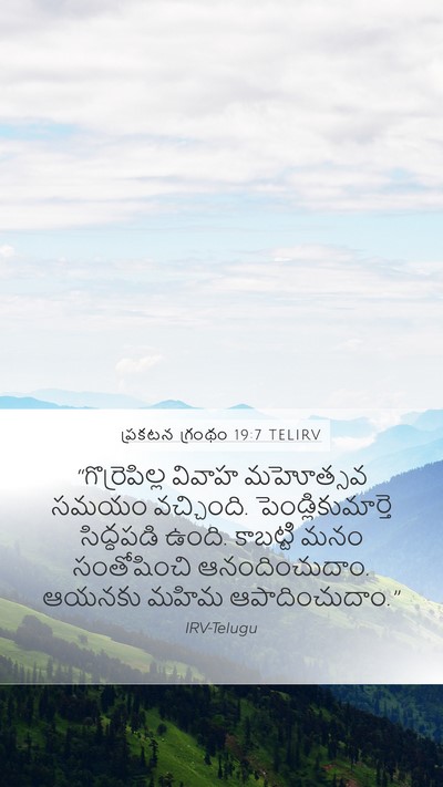 ప్రకటన గ్రంథం 19:7 TELIRV Bible Verse Image