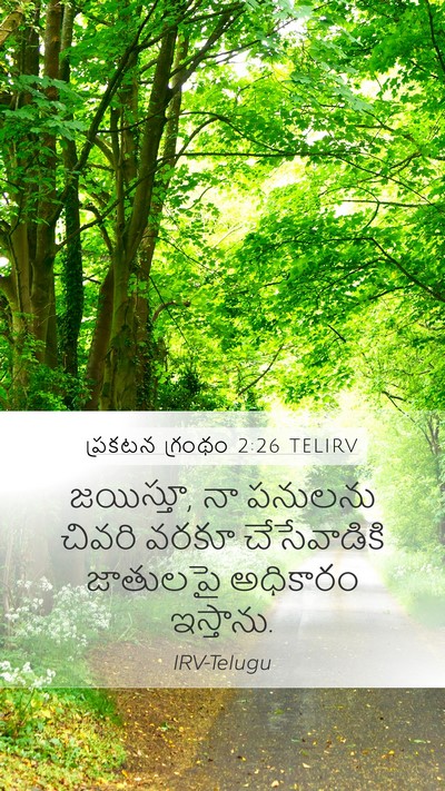 ప్రకటన గ్రంథం 2:26 TELIRV Bible Verse Image