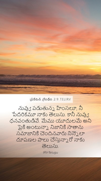 ప్రకటన గ్రంథం 2:9 TELIRV Bible Verse Image