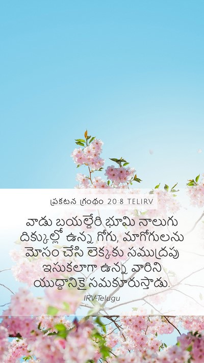 ప్రకటన గ్రంథం 20:8 TELIRV Bible Verse Image