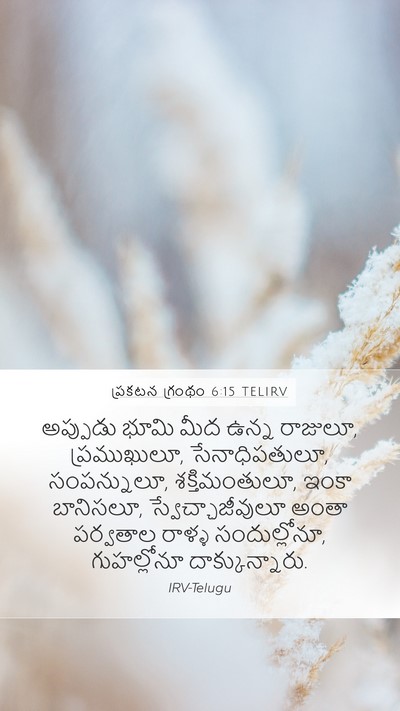 ప్రకటన గ్రంథం 6:15 TELIRV Bible Verse Image