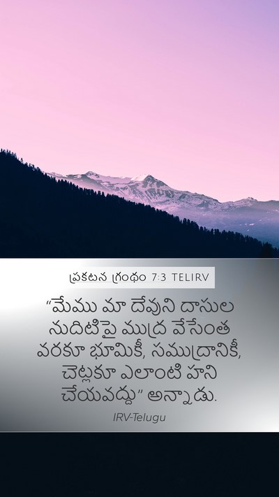 ప్రకటన గ్రంథం 7:3 TELIRV Bible Verse Image