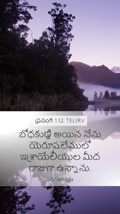ప్రసంగి 1:12 TELIRV Bible Verse Image