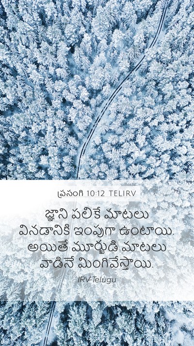 ప్రసంగి 10:12 TELIRV Bible Verse Image