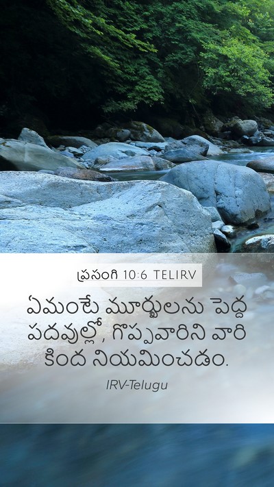 ప్రసంగి 10:6 TELIRV Bible Verse Image