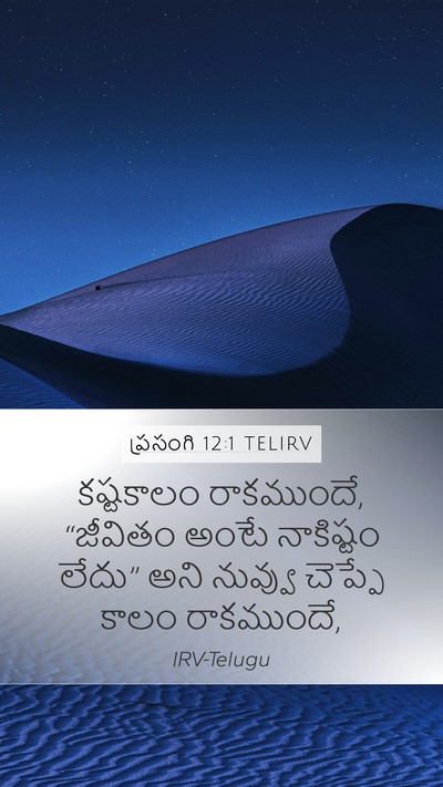 ప్రసంగి 12:1 TELIRV Bible Verse Image