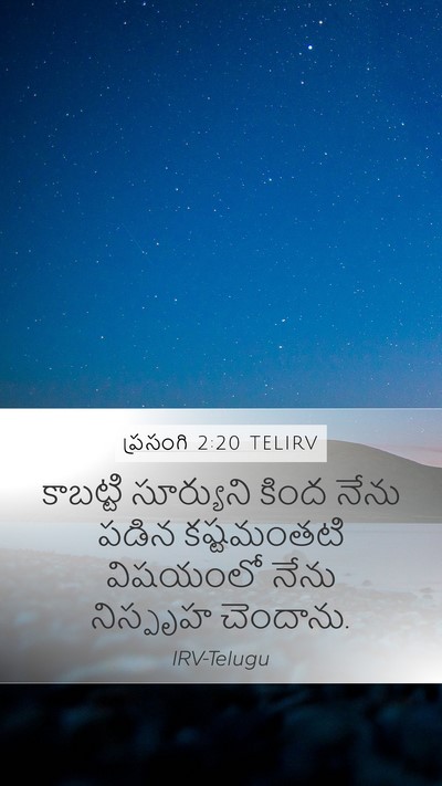 ప్రసంగి 2:20 TELIRV Bible Verse Image