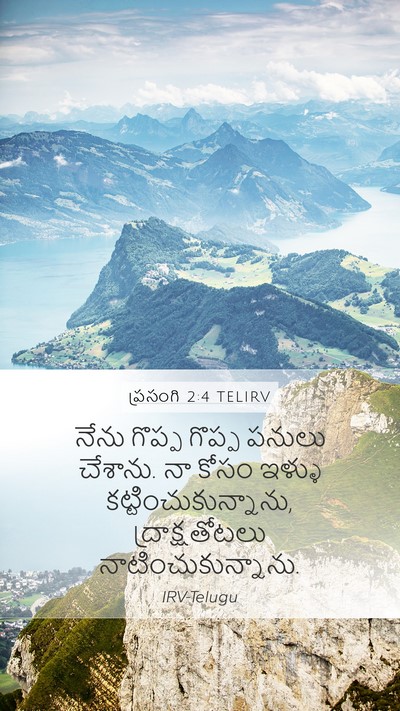 ప్రసంగి 2:4 TELIRV Bible Verse Image