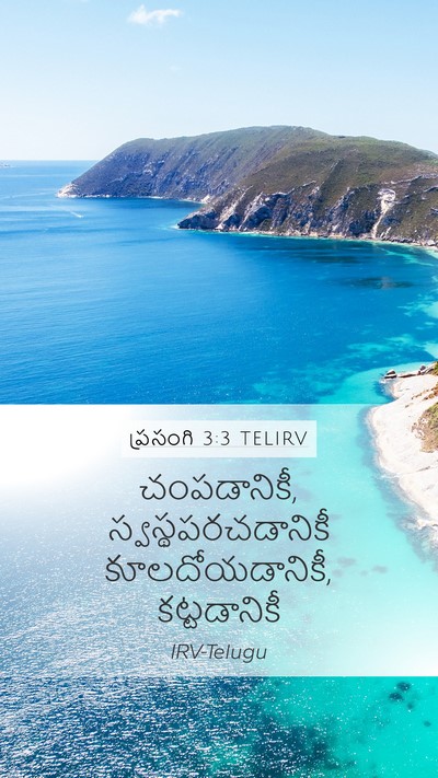 ప్రసంగి 3:3 TELIRV Mobile Phone Wallpaper - చంపడానికీ, - Mobile Bible Verse Wallpaper