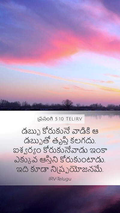 ప్రసంగి 5:10 TELIRV Bible Verse Image