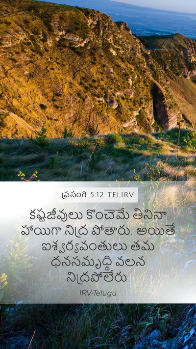 ప్రసంగి 5:12 TELIRV Bible Verse Image