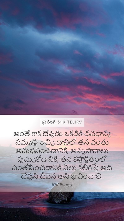 ప్రసంగి 5:19 TELIRV Bible Verse Image
