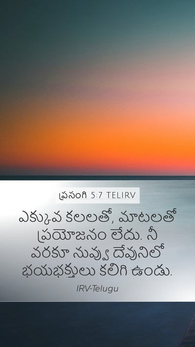 ప్రసంగి 5:7 TELIRV Bible Verse Image