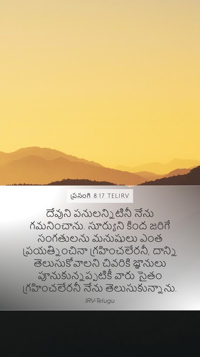 ప్రసంగి 8:17 TELIRV Bible Verse Image