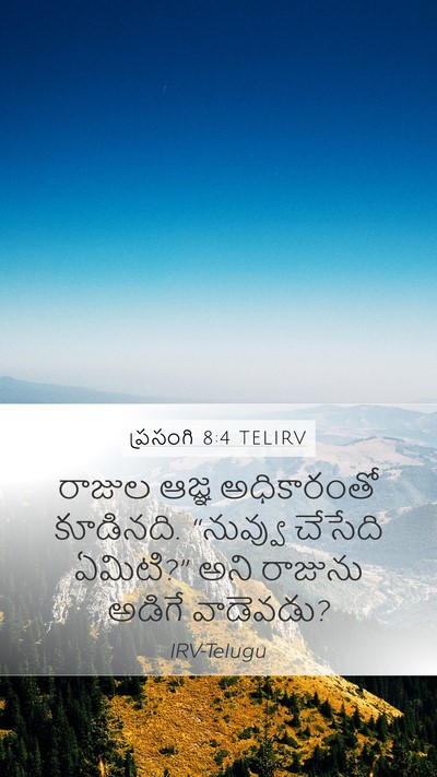 ప్రసంగి 8:4 TELIRV Bible Verse Image