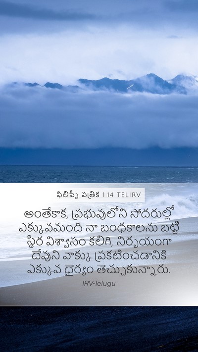 ఫిలిప్పీ పత్రిక 1:14 TELIRV Bible Verse Image