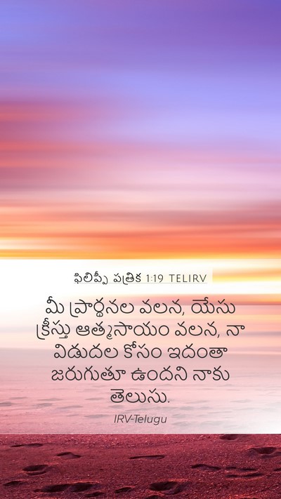 ఫిలిప్పీ పత్రిక 1:19 TELIRV Bible Verse Image