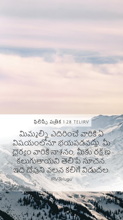 ఫిలిప్పీ పత్రిక 1:28 TELIRV Bible Verse Image