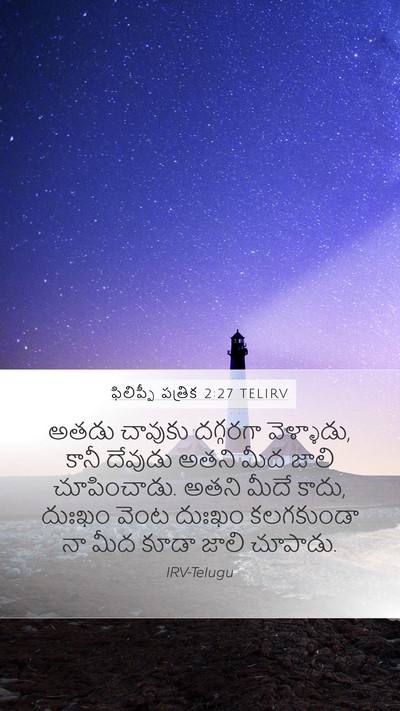 ఫిలిప్పీ పత్రిక 2:27 TELIRV Bible Verse Image