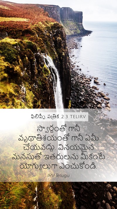 ఫిలిప్పీ పత్రిక 2:3 TELIRV Bible Verse Image