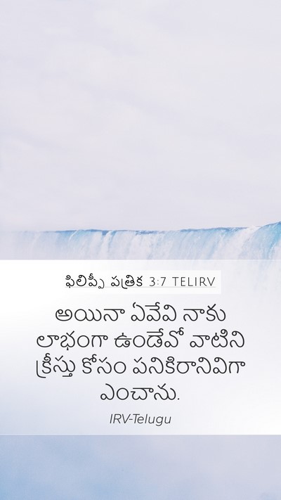 ఫిలిప్పీ పత్రిక 3:7 TELIRV Bible Verse Image