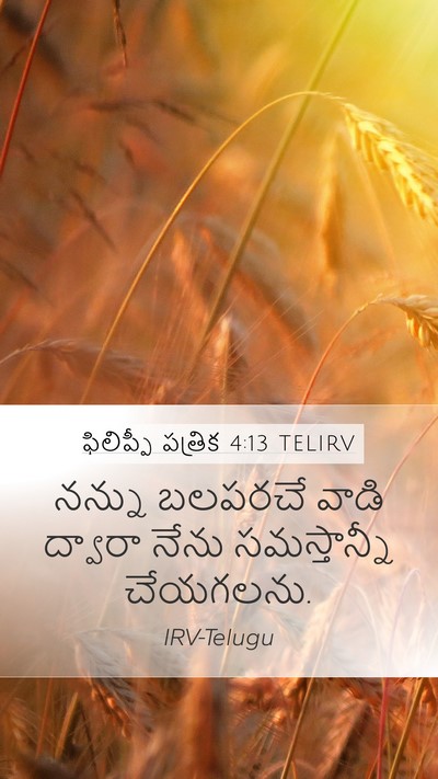 ఫిలిప్పీ పత్రిక 4:13 TELIRV Bible Verse Image