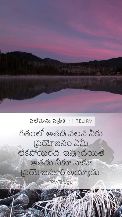 ఫిలేమోను పత్రిక 1:11 TELIRV Mobile Phone Wallpaper - గతంలో అతడి వలన - Mobile Bible Verse Wallpaper
