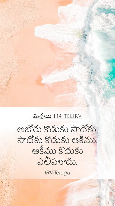 మత్తయి 1:14 TELIRV Mobile Phone Wallpaper - అజోరు కొడుకు - Mobile Bible Verse Wallpaper