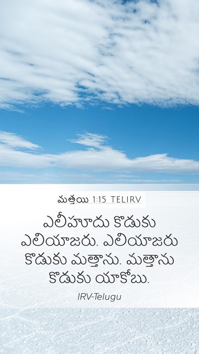 మత్తయి 1:15 TELIRV Mobile Phone Wallpaper - ఎలీహూదు కొడుకు - Mobile Bible Verse Wallpaper