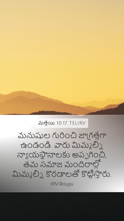 మత్తయి 10:17 TELIRV Bible Verse Image