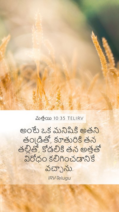 మత్తయి 10:35 TELIRV Bible Verse Image