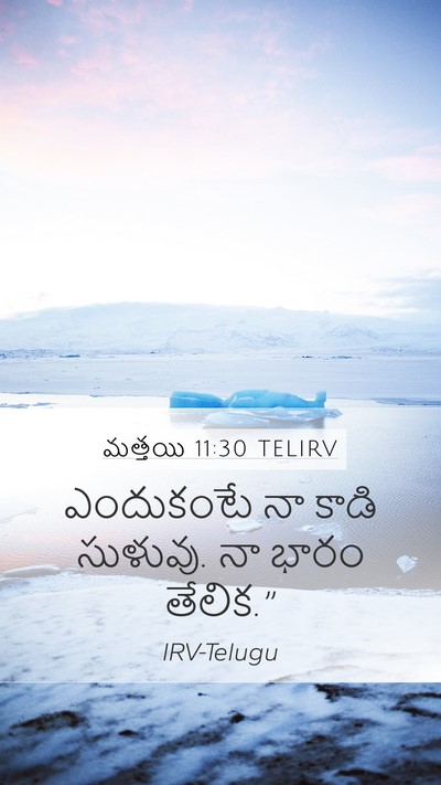 మత్తయి 11:30 TELIRV Mobile Phone Wallpaper - ఎందుకంటే నా కాడి - Mobile Bible Verse Wallpaper