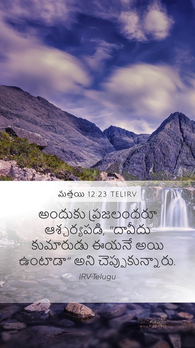 మత్తయి 12:23 TELIRV Mobile Phone Wallpaper - అందుకు ప్రజలందరూ - Mobile Bible Verse Wallpaper