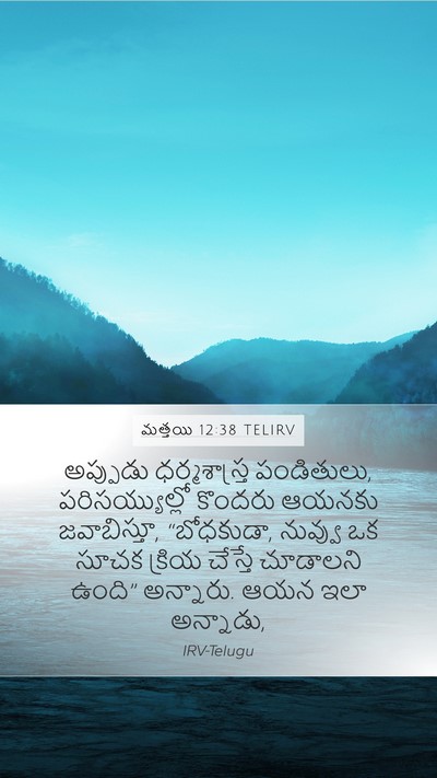 మత్తయి 12:38 TELIRV Bible Verse Image