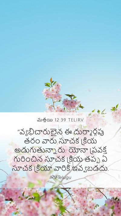 మత్తయి 12:39 TELIRV Bible Verse Image